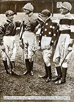 Autograph Gallery: British jockeys, 1934, (1935). Creator: Unknown