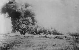 British liquid fire attack, 7 Jul 1917. Creator: Bain News Service