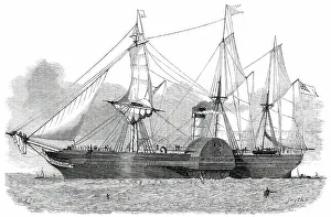 Cunard Prints: The British Mail Steam-Ship Asia, 1850