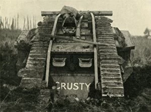 Western Front Gallery: British Mark IV tank on the Western Front, First World War, c1917, (c1920). Creator: Unknown