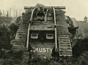 Western Front Gallery: British Mark IV tank on the Western Front, First World War, c1917, (c1920). Creator: Unknown