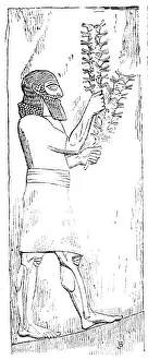 Frieze Prints: The British Museum - Nineveh Sculptures: Locust-bearer, 1857. Creator: Unknown