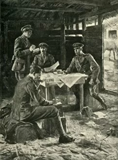Planning Collection: British officers on the Western Front, First World War, 1914-1918, (c1920). Creator: M Ugo