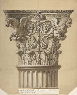 Capital Collection: The British Order: Elevation of a Capital and Part of the Fluted Shaft, 1762