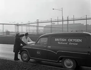 British Oxygen van at the Park Gate Iron and Steel Company, Rotherham, South Yorkshire, 1964