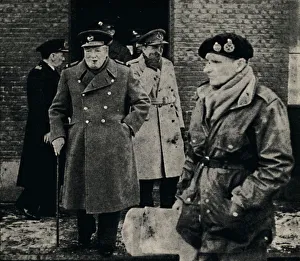 Bernard Law Montgomery Gallery: British Prime Minister Visits The Western Front, 1944, (1945). Creator: Unknown