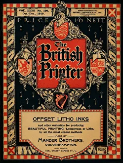 Typeface Prints: The British Printer cover, 1919. Artist: William E Swain