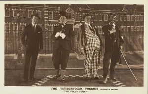 Rowhouse Prints: Four British prisoners of war, posing for 'The Timbertown Follies'