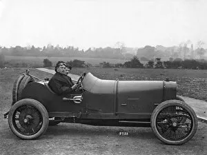 Goggles Gallery: British racing driver Kenelm Lee Guinness in a 1914 Sunbeam Tourist Trophy car