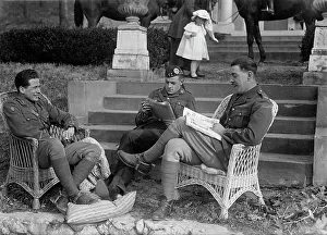 Relaxed Prints: British Soldiers, 1917. Creator: Harris & Ewing