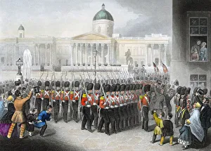 British soldiers leaving for the Crimean War (Russo-Turkish War) 1853-1856, (c1860)