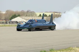 Inspiration Prints: British Steam Car Challenge testing at Thorney Island
