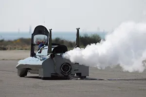 Inspiration Prints: British Steam Car Challenge testing at Thorney Island
