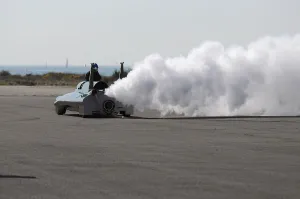Inspiration Prints: British Steam Car Challenge testing at Thorney Island