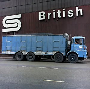 Logo Gallery: British Steel lorry at a Sheffield foundry, South Yorkshire, 1972