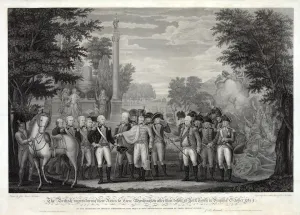 Negro Prints: The British surrendering their arms to General Washington after the defeat at York Town …