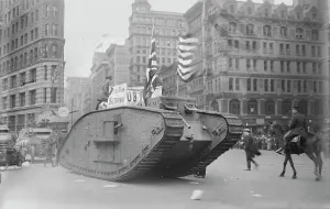 Britannia Prints: British tank on 5th Ave. 25 Oct 1917. Creator: Bain News Service