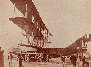 Flying Boat Prints: A British triplane flying boat, c1918 (1919). Artist: RAF photographer
