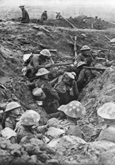 British troops at the Menin Road, near Ypres, Belgium, 30 October, 1917