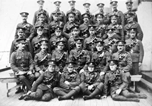 Southend Prints: British troops on prison ship Royal Edward moored just off Southend, November 1914