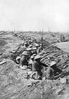 Images Dated 12th January 2008: British troops on the Somme Heights, France, First World War, 1914-1918, (c1920)