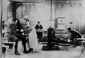 Stretcher Prints: British Voluntary Aid detachment dressing station, 27 Jun 1917. Creator: Bain News Service