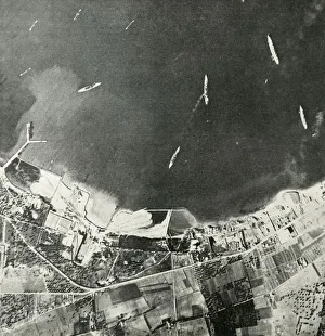 British warships off the Maltese coast, World War II, 1940-1942 (1944). Creator: Unknown