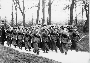 March Prints: British women in Army Camp, between c1910 and c1915. Creator: Bain News Service