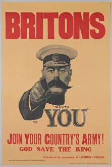 Chromolithography Prints: Britons, Lord Kitchener Wants You. Join Your Countrys Army!, 1914