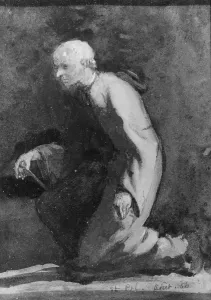 Brittany France Gallery: A Brittany Beadle—Sketch from Nature, 1856. Creator: John La Farge