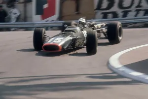 Corner Prints: BRM of Dickie Attwood entering a corner, Monaco Grand Prix, 1968