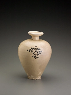 Floral Motif Prints: Broad jar with floral design, about 1100. Creator: Unknown