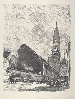 Station Gallery: Broad St. Station, 1912. Creator: Joseph Pennell