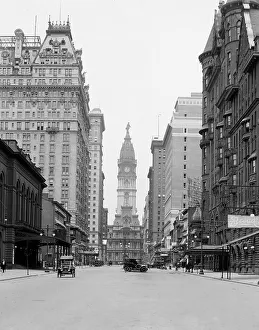 Philadelphia Prints: Broad Street and City Hall tower