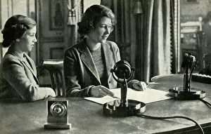 Windsor Margeret Prints: Broadcasting to the Children of the Empire - 13th October, 1940, 1947. Creator: Unknown