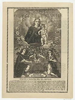 Letterpress Prints: Broadsheet relating to Our Lady of Refuge with prayer, 1905. Creator: Anon