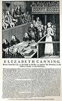 Kidnapped Gallery: A broadside of 1754 reporting on the case of Elizabeth Canning, 1915