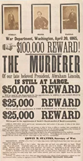 Assassination Gallery: [Broadside for the Capture of John Wilkes Booth, John Surratt, and David Herold]