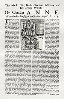 Broadside published on the death of Queen Anne, 1714 (1906)