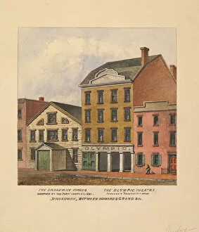 Images Dated 21st September 2020: Broadway Circus and Olympic Theatre, Broadway between Howard and Grand... New York, 1821