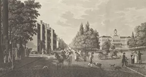 Axel Gallery: Broadway and City Hall in New York (Brodway-Gatan Och Radhuset i New York), 1824