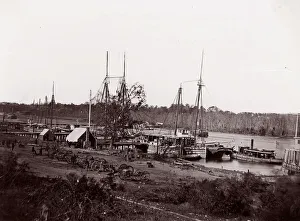 Broadway Landing, Appomattox River, 1864. Creator: William Frank Browne