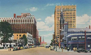 Souvenir Book Prints: Broadway Looking East, 1942. Artist: Caufield & Shook