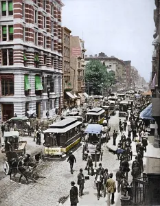 Colonial Portfolio Prints: Broadway, New York, 19th century