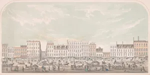 Jeweller Prints: Broadway, New-York from Canal to Grand Street, West Side, 1856. Creator: Julius Bien