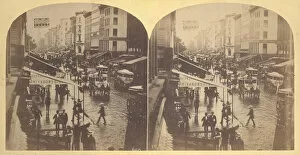 Anthony Edward Gallery: Broadway on a Rainy Day, 1859. Creator: Edward Anthony