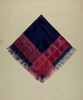 Kerchief Prints: Brocade Kerchief, c. 1938. Creator: Angelo Bulone