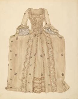 Brocaded Silk Dress, c. 1939. Creator: Gertrude Lemberg