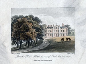 Images Dated 31st October 2006: Brocket Hall, Herts, the seat of Lord Melbourne, 1817. Artist: Daniel Havell