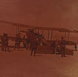 Broken Down Prints: Broken down British plane, c1914-c1918
